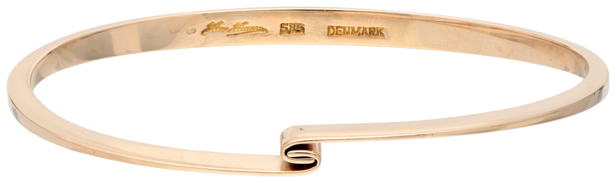 14 kt. Geelgouden Hans Hansen bangle armband.