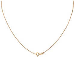 Vintage 14K geelgouden collier bezet met een saffier en parels.
