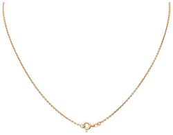 Vintage 14K geelgouden collier bezet met een saffier en parels.