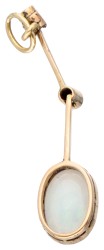 Antieke BWG 10K geelgouden hanger bezet met ca. 1.41 ct. edelopaal en ca. 0.06 ct. diamant.